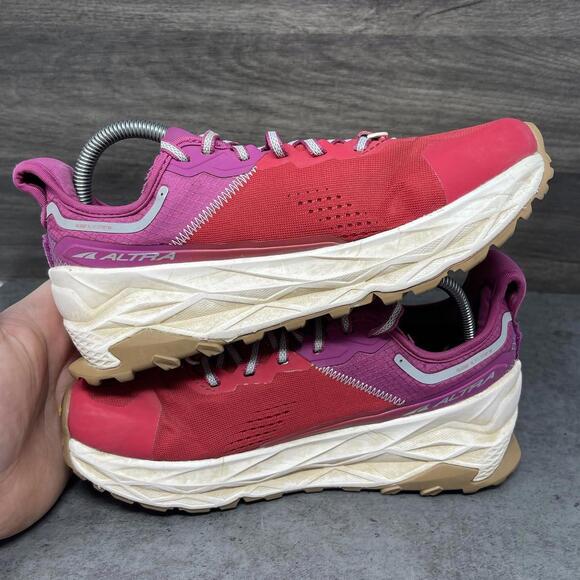 Altra Olympus Trail 5 Running Shoes Womens Size 8 Athletic Sneakers Red Purple - Picture 7 of 11